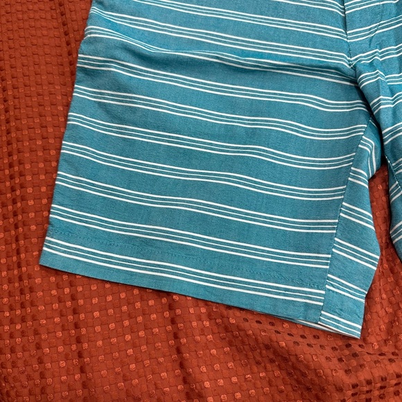 Banana Republic Turquoise White Stripes Men’s Flat Front Shorts Size: 34 $70 🩳 - Picture 7 of 11